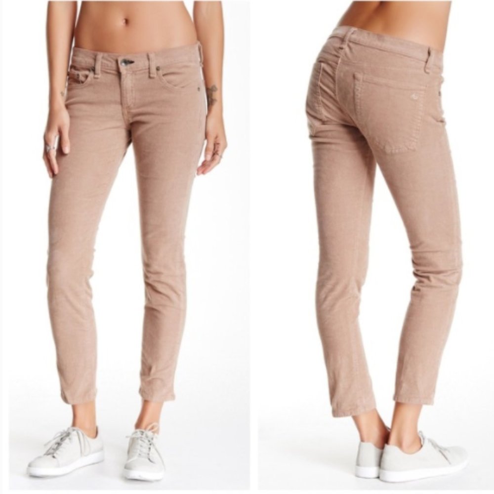 RAG & BONE Tomboy Cropped Cords Tan size 26